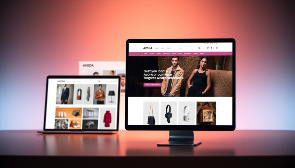 A visually stunning, high-resolution image of the Avada WooCommerce Theme. In the foreground, a sleek and modern e-commerce website design, showcasing the theme's powerful customization options and user-friendly interface. In the middle ground, a collection of carefully curated product images, highlighting the theme's versatility in displaying a wide range of merchandise. The background features a subtle gradient, creating a sense of depth and highlighting the theme's sophisticated color palette. The lighting is soft and diffused, casting a warm glow over the entire scene, conveying a sense of quality and professionalism. The overall composition is balanced and visually appealing, capturing the essence of the "Swiss Army Knife of WordPress Themes." A visually stunning, high-resolution image of the Avada WooCommerce Theme. In the foreground, a sleek and modern e-commerce website design, showcasing the theme's powerful customization options and user-friendly interface. In the middle ground, a collection of carefully curated product images, highlighting the theme's versatility in displaying a wide range of merchandise. The background features a subtle gradient, creating a sense of depth and highlighting the theme's sophisticated color palette. The lighting is soft and diffused, casting a warm glow over the entire scene, conveying a sense of quality and professionalism. The overall composition is balanced and visually appealing, capturing the essence of the "Swiss Army Knife of WordPress Themes."